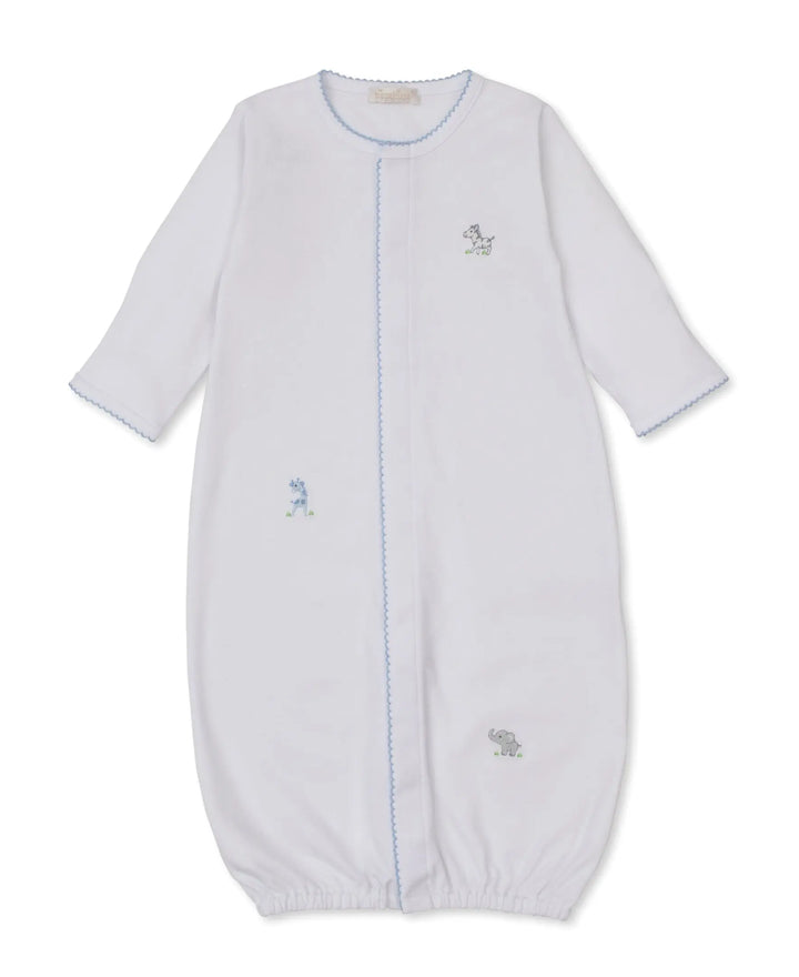 Blue Almonds Ltd SCE Safari Party - Conv Gown w/ Hand Emb - White/Lt Blue Kissy Kissy