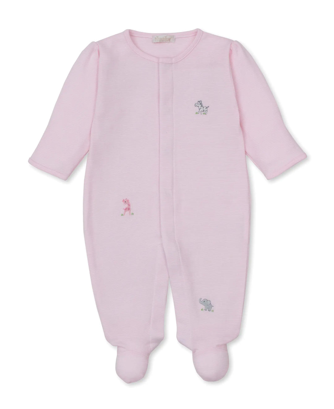 Blue Almonds Ltd SCE Safari Party - Footie w/ Hand Emb STR - Pink Kissy Kissy