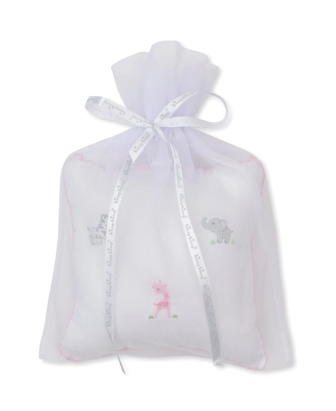Blue Almonds Ltd SCE Safari Party - Musical Pillow HE w/ Tulle  - White/Pink Kissy Kissy