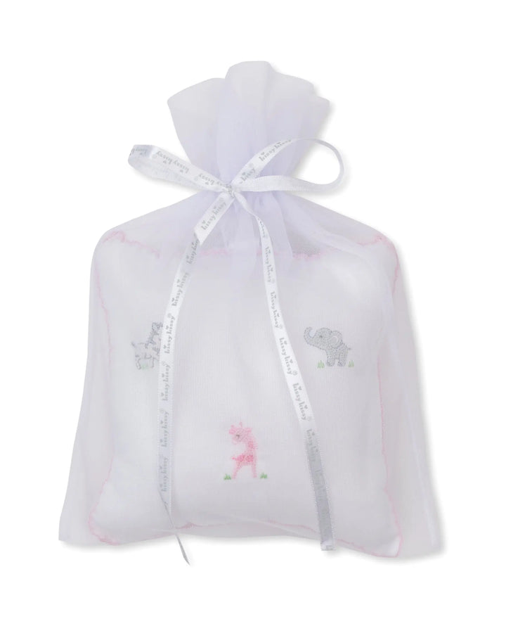 Blue Almonds Ltd SCE Safari Party - Musical Pillow HE w/ Tulle  - White/Pink Kissy Kissy