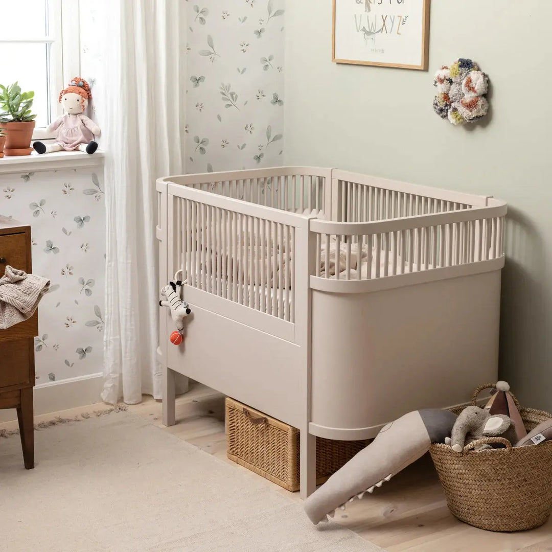 Blue Almonds Ltd Sebra Baby & Junior Cotbed - Birchbark rose Sebra