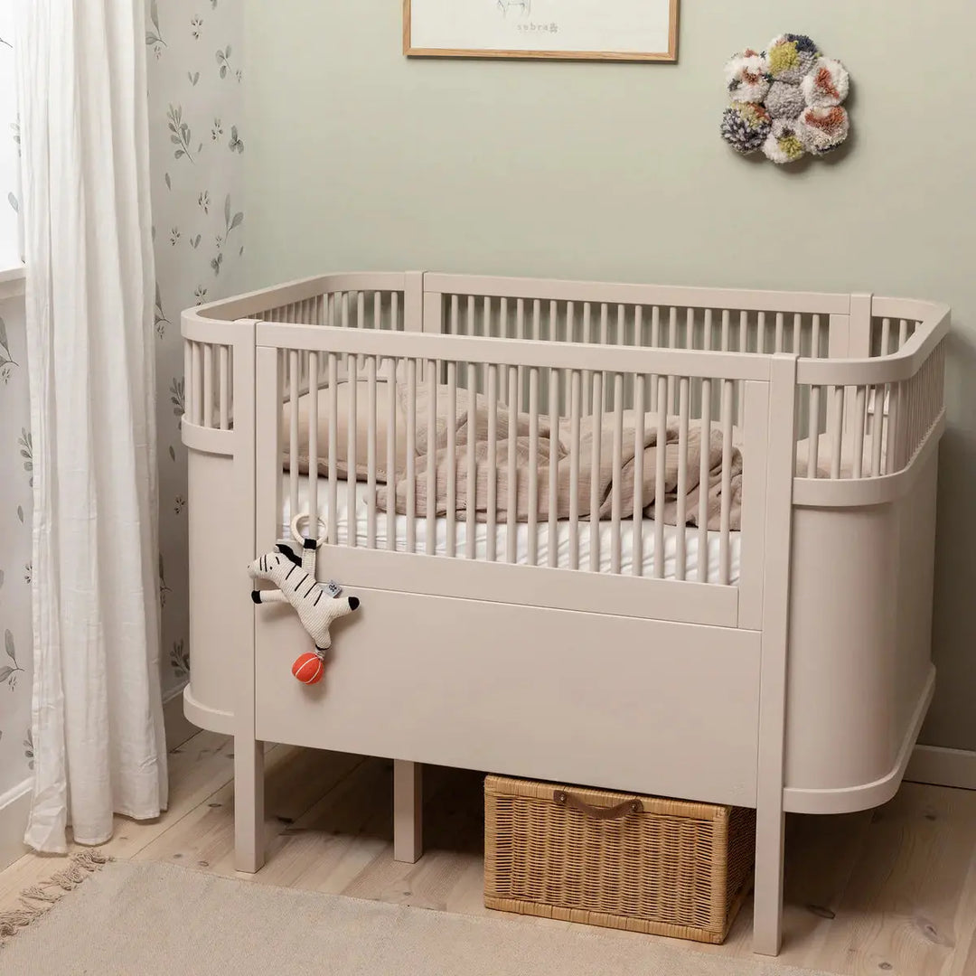 Blue Almonds Ltd Sebra Baby & Junior Cotbed - Birchbark rose Sebra