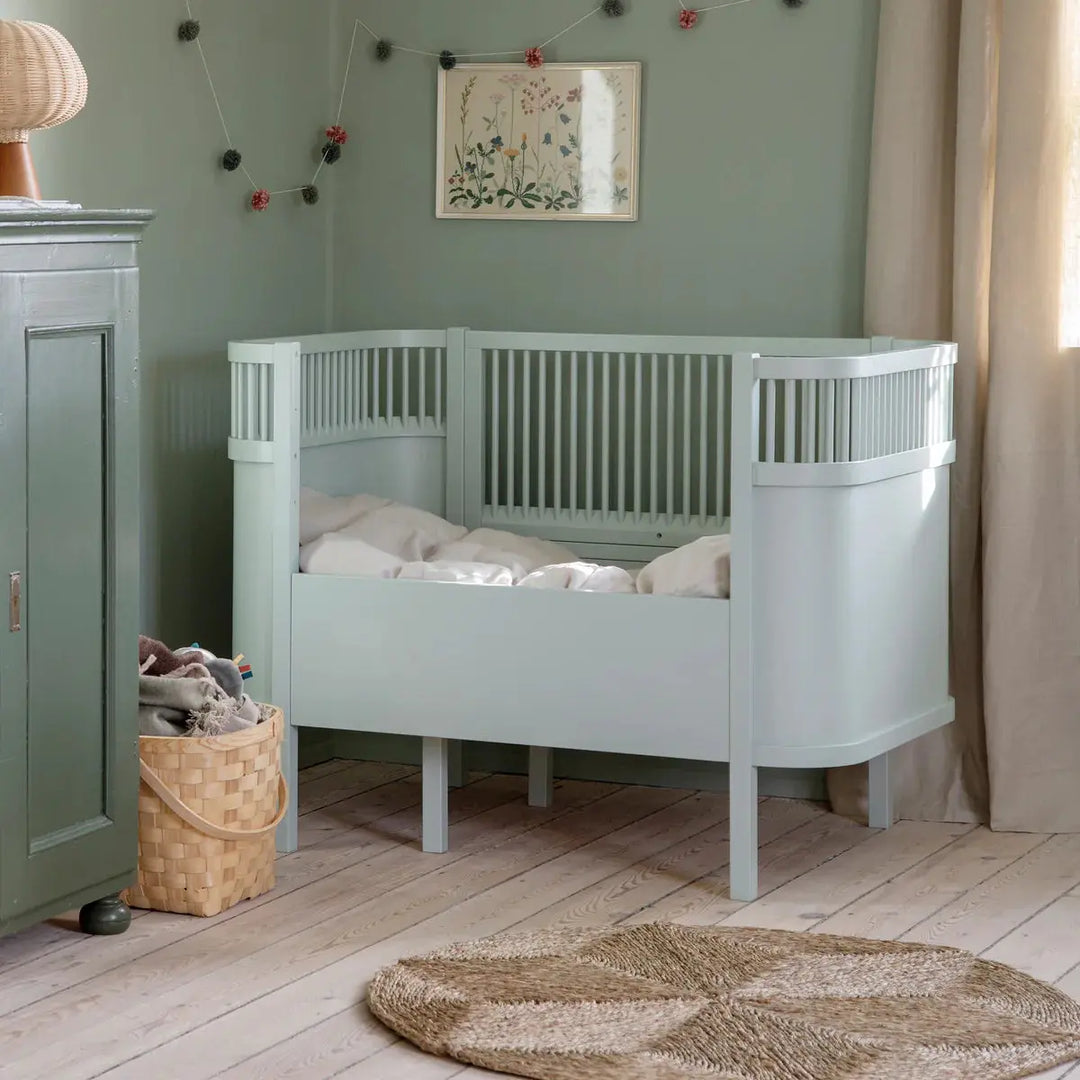 Blue Almonds Ltd Sebra Baby & Junior Cotbed - Mist green Sebra