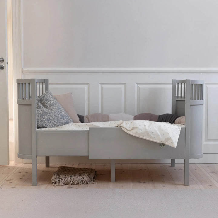 Blue Almonds Ltd Sebra Baby & Junior Cotbed - Stone Grey Sebra
