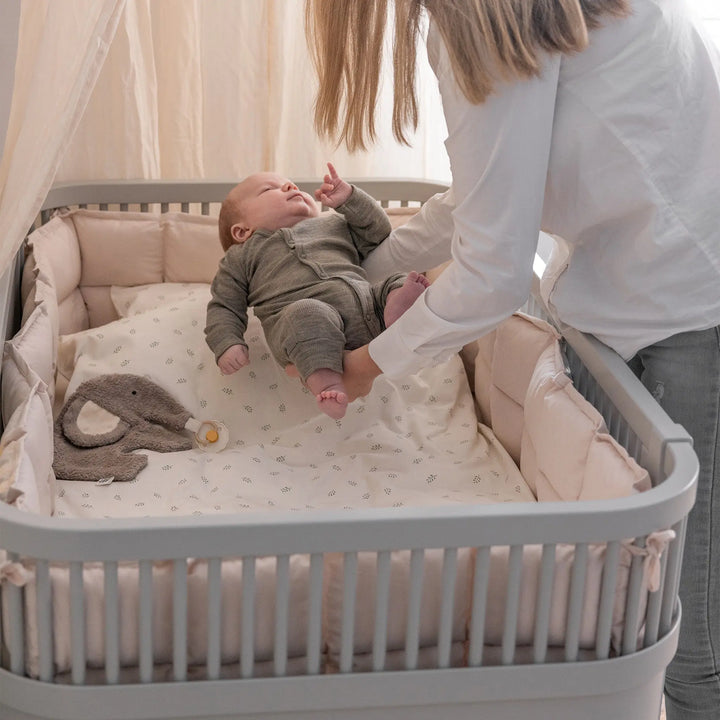 Blue Almonds Ltd Sebra Baby & Junior Cotbed - Stone Grey Sebra
