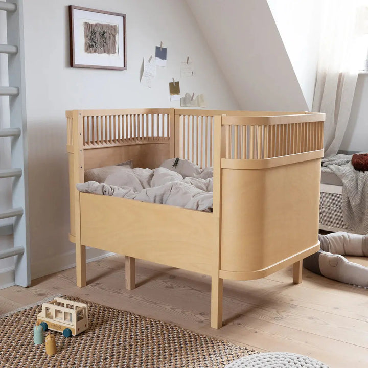 Blue Almonds Ltd Sebra Baby & Junior Cotbed - Wooden Edition Sebra