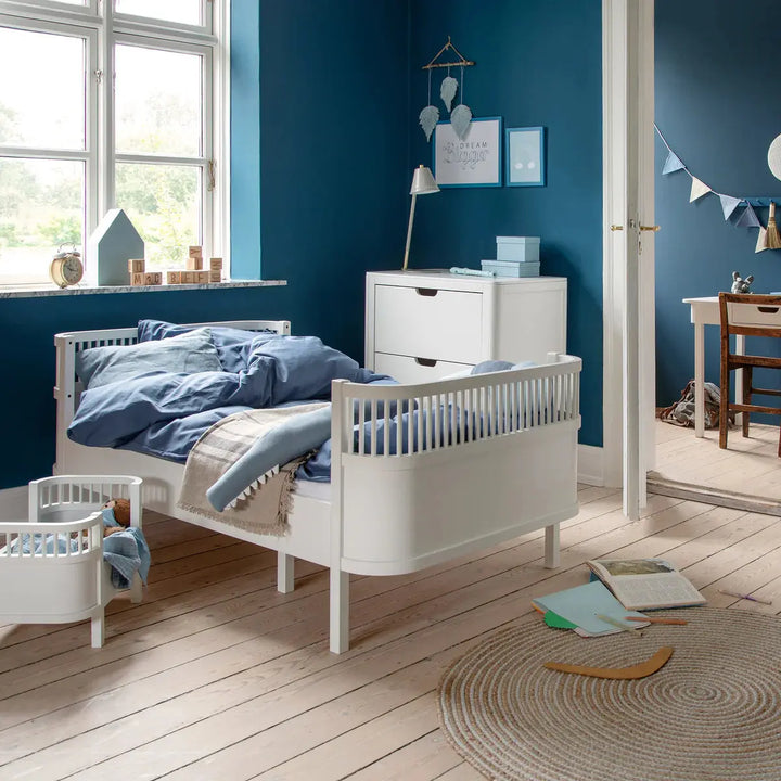 Blue Almonds Ltd Sebra Bed junior & grow, White, BOX 2-2 sebra