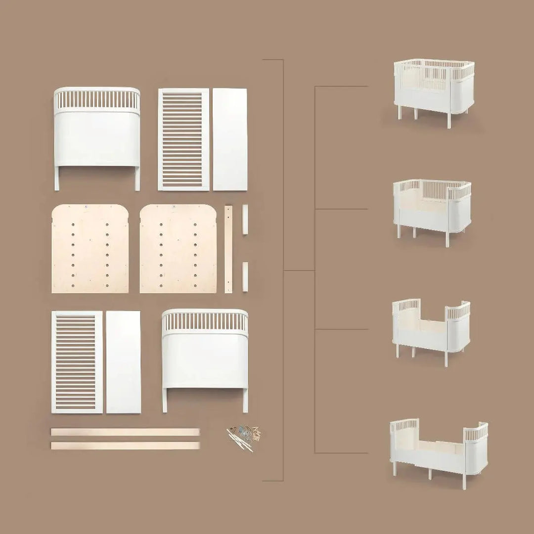 Blue Almonds Ltd Sebra Bed, Baby & Junior - Wooden Edition Sebra