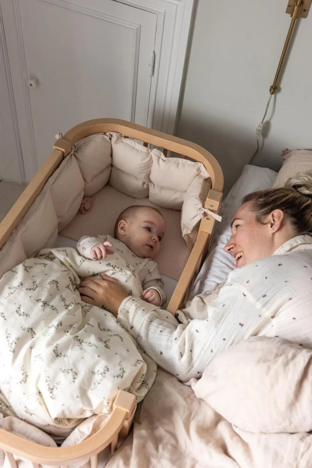 Blue Almonds Ltd Sebra Bedside Crib - Wooden Edition Sebra