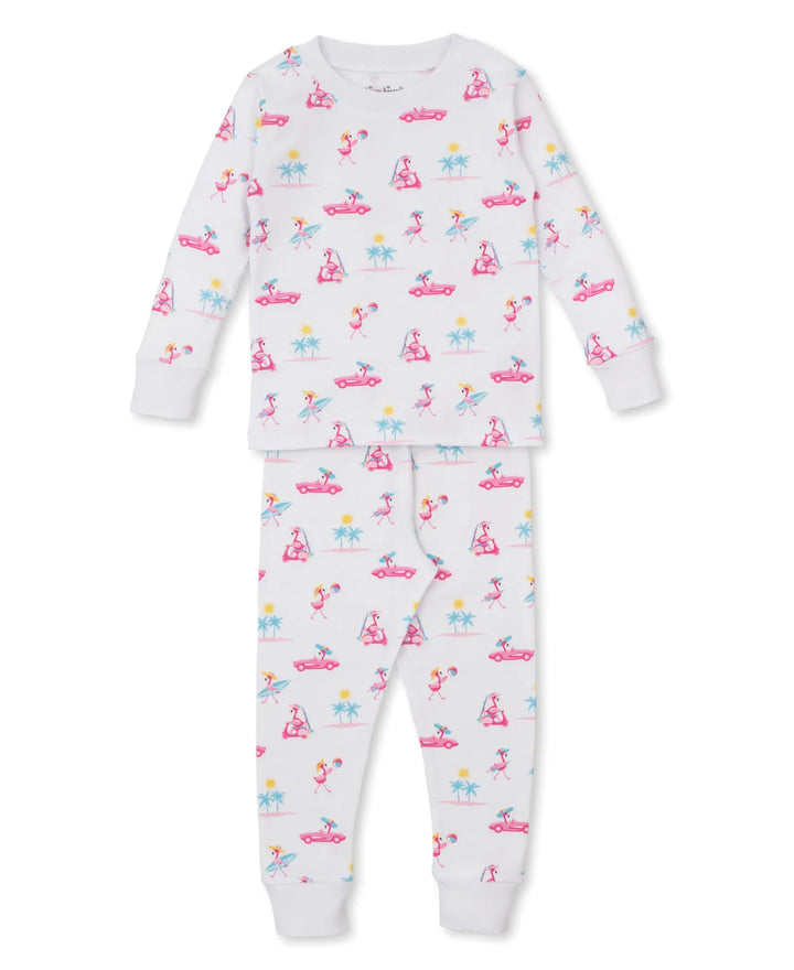 Blue Almonds Ltd Short PJ Set UK PRT - PJs Flamingos Surfs Up Girls Kissy Kissy