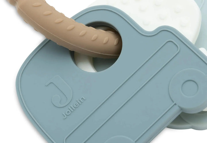 Blue Almonds Ltd Silicone Teething Ring Keychain - On The Go Jollein