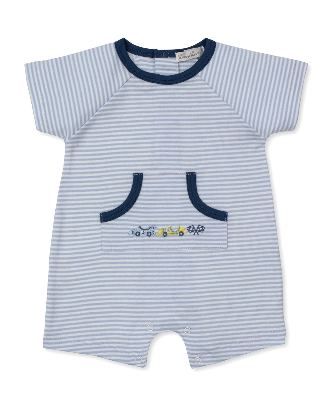 Blue Almonds Ltd Sizzling Speedway - Short Playsuit STR - Light Blue Kissy Kissy