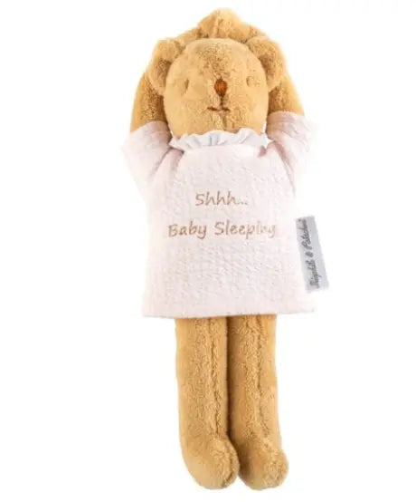 Blue Almonds Ltd Sleeping Bear Soft Toy - Pink Theophile & Patachou