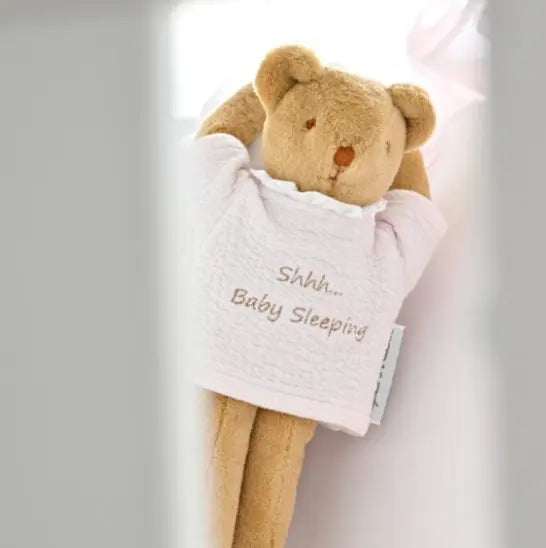 Blue Almonds Ltd Sleeping Bear Soft Toy - Pink Theophile & Patachou