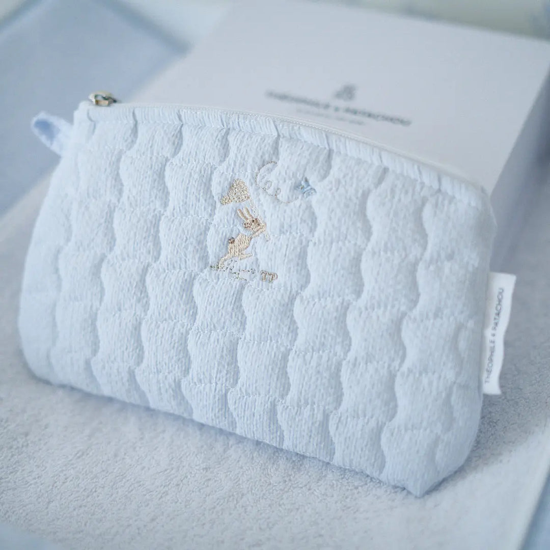 Blue Almonds Ltd Small Quilted Pouch  - Blue Garden Party Theophile & Patachou