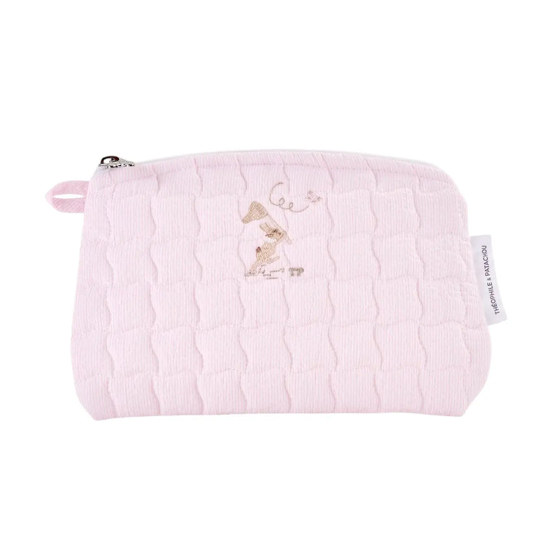 Blue Almonds Ltd Small Quilted Pouch  - Pink Garden Party Theophile & Patachou
