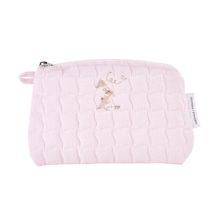 Blue Almonds Ltd Small Quilted Pouch  - Pink Garden Party Theophile & Patachou