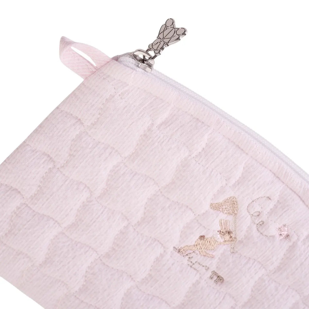 Blue Almonds Ltd Small Quilted Pouch  - Pink Garden Party Theophile & Patachou