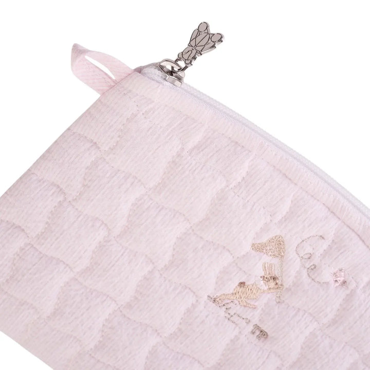 Blue Almonds Ltd Small Quilted Pouch  - Pink Garden Party Theophile & Patachou