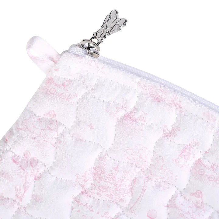 Blue Almonds Ltd Small Quilted Pouch  - Printed Pink Garden Party Theophile & Patachou