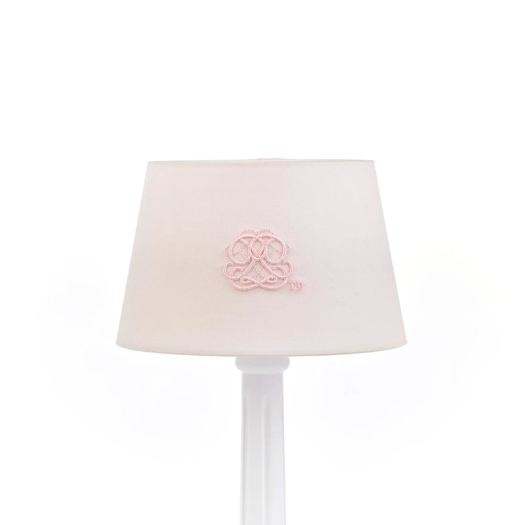 Blue Almonds Ltd Small lampshade embroidered - Cotton Pink Theophile & Patachou