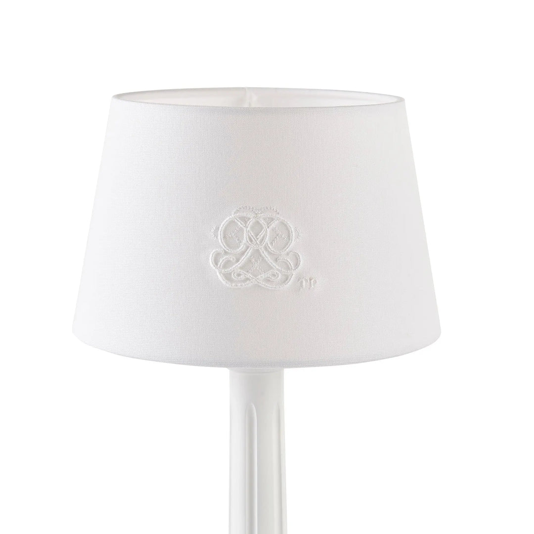Blue Almonds Ltd Small lampshade embroidered - Cotton White Theophile & Patachou