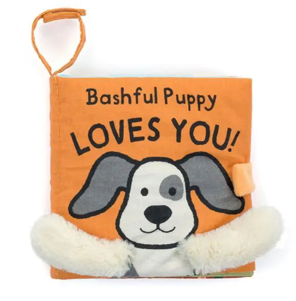 Blue Almonds Ltd Bashful Puppy Loves You Book Jellycat