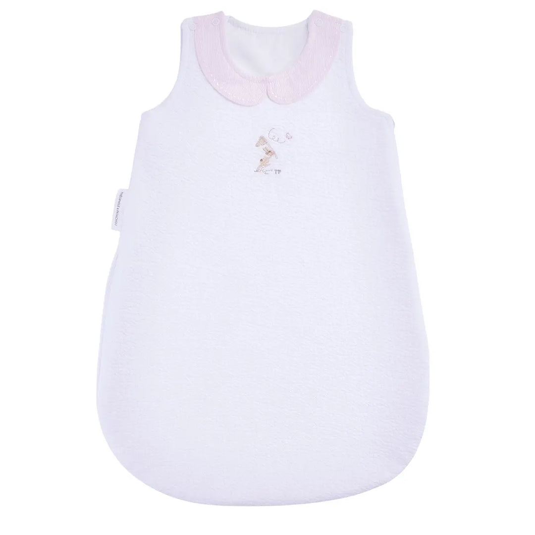 Blue Almonds Ltd Summer Sleeping Bag 60cm collar - Padded - Pink Garden Party Theophile & Patachou