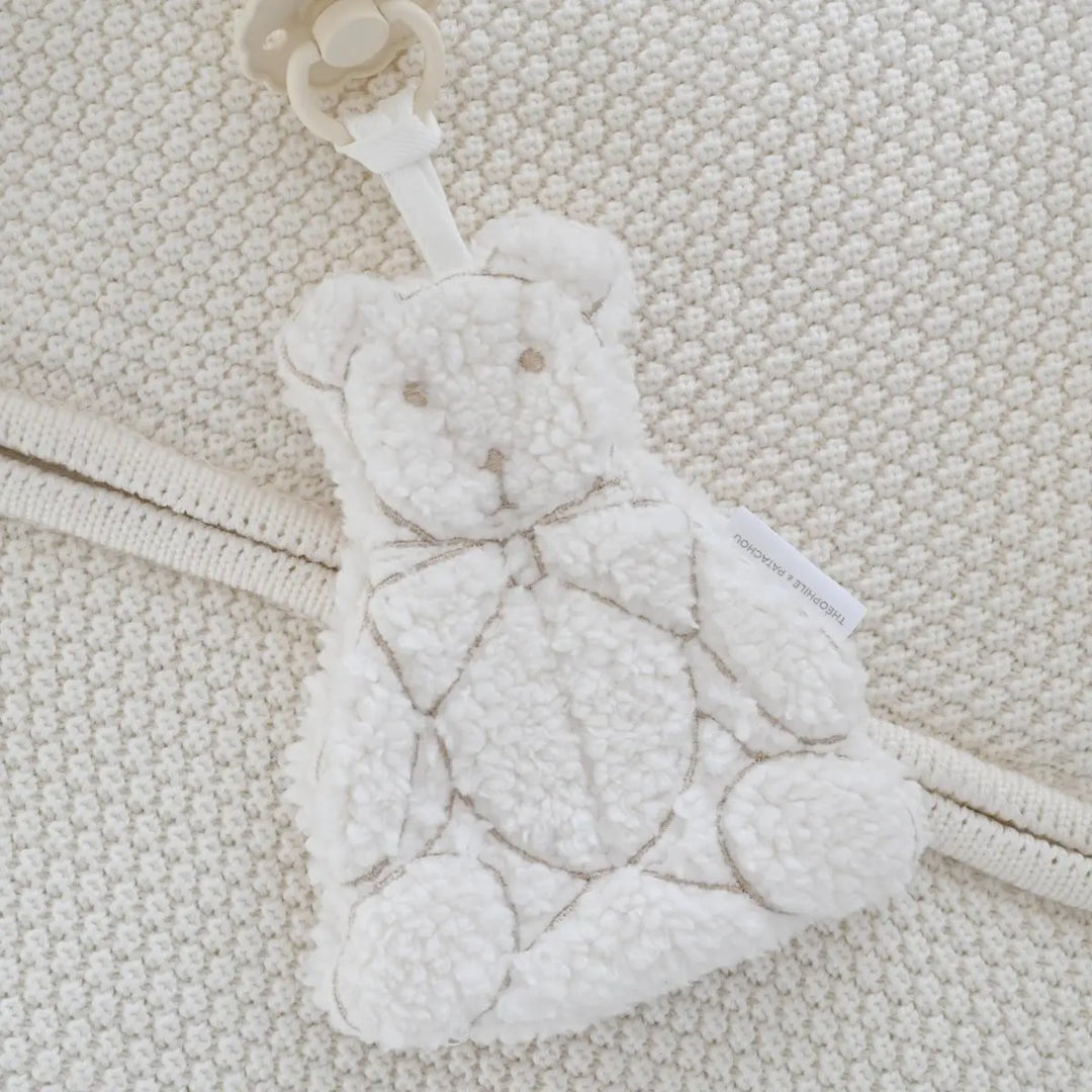 Blue Almonds Ltd Teat holder teddy TP ivory - Carrousel Theophile & Patachou
