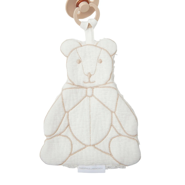 Blue Almonds Ltd Teat holder teddy TP light pink - Pink Garden Party Theophile & Patachou