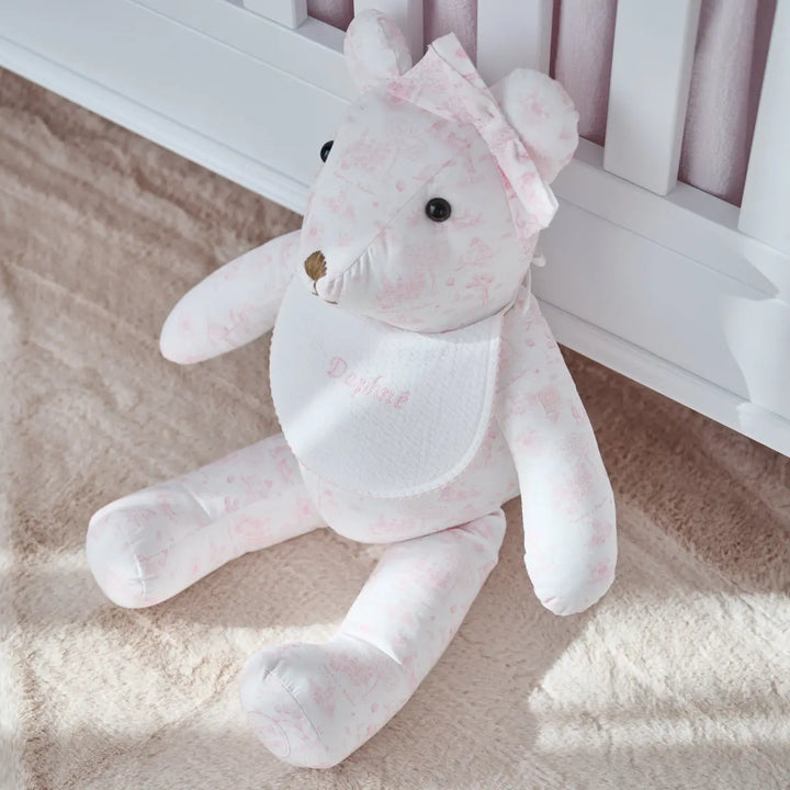 Blue Almonds Ltd Teddy Bear Theophile - Printed Pink Garden Party Theophile & Patachou