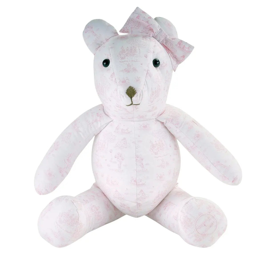 Blue Almonds Ltd Teddy Bear Theophile - Printed Pink Garden Party Theophile & Patachou