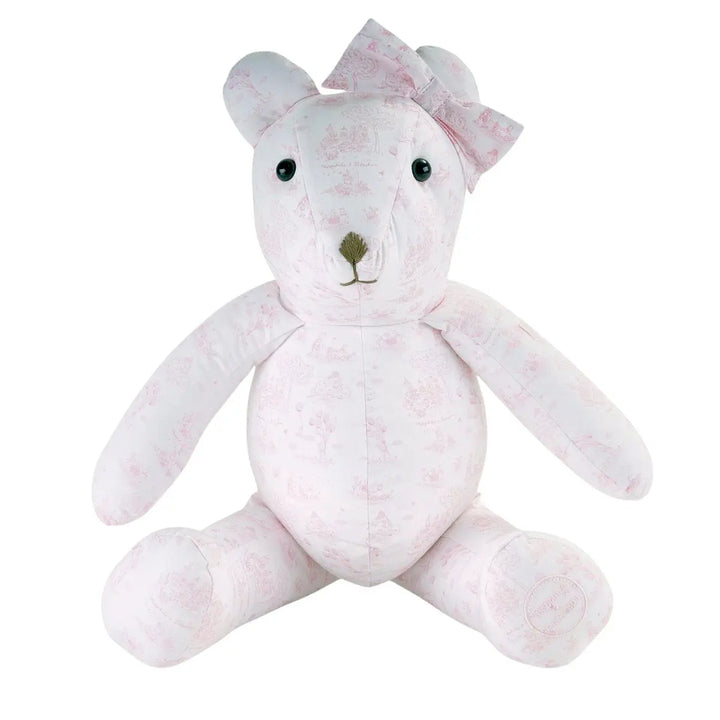 Blue Almonds Ltd Teddy Bear Theophile - Printed Pink Garden Party Theophile & Patachou