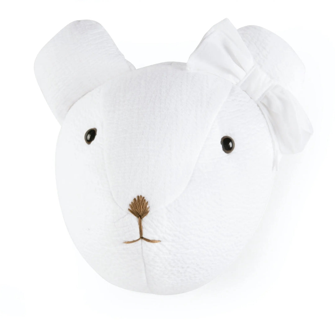 Blue Almonds Ltd Teddy Trophy Patachou padded bow white - Cotton White Theophile & Patachou
