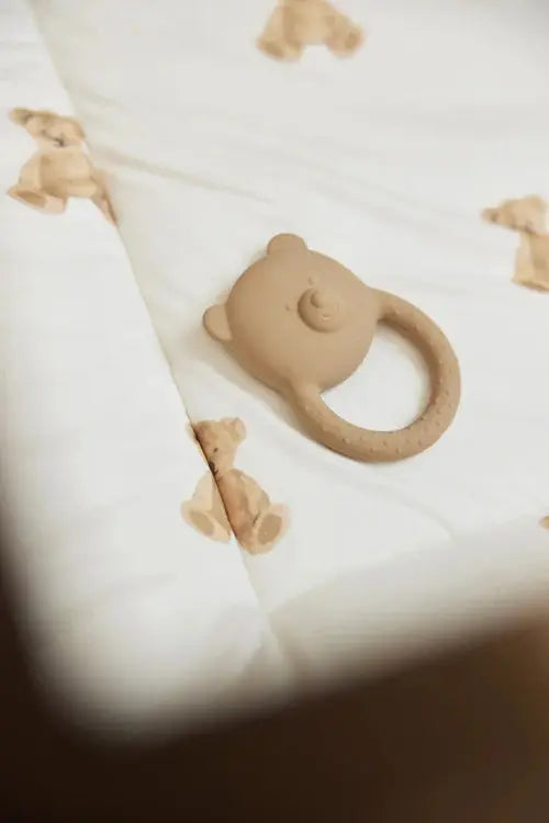 Blue Almonds Ltd Teething Ring Rubber - Teddy Bear Jollein