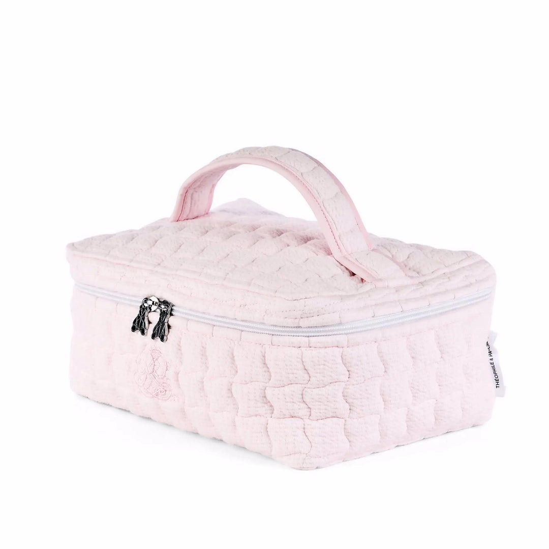Blue Almonds Ltd Toilet bag with 1 handle - Quilted - Cotton Pink Theophile & Patachou