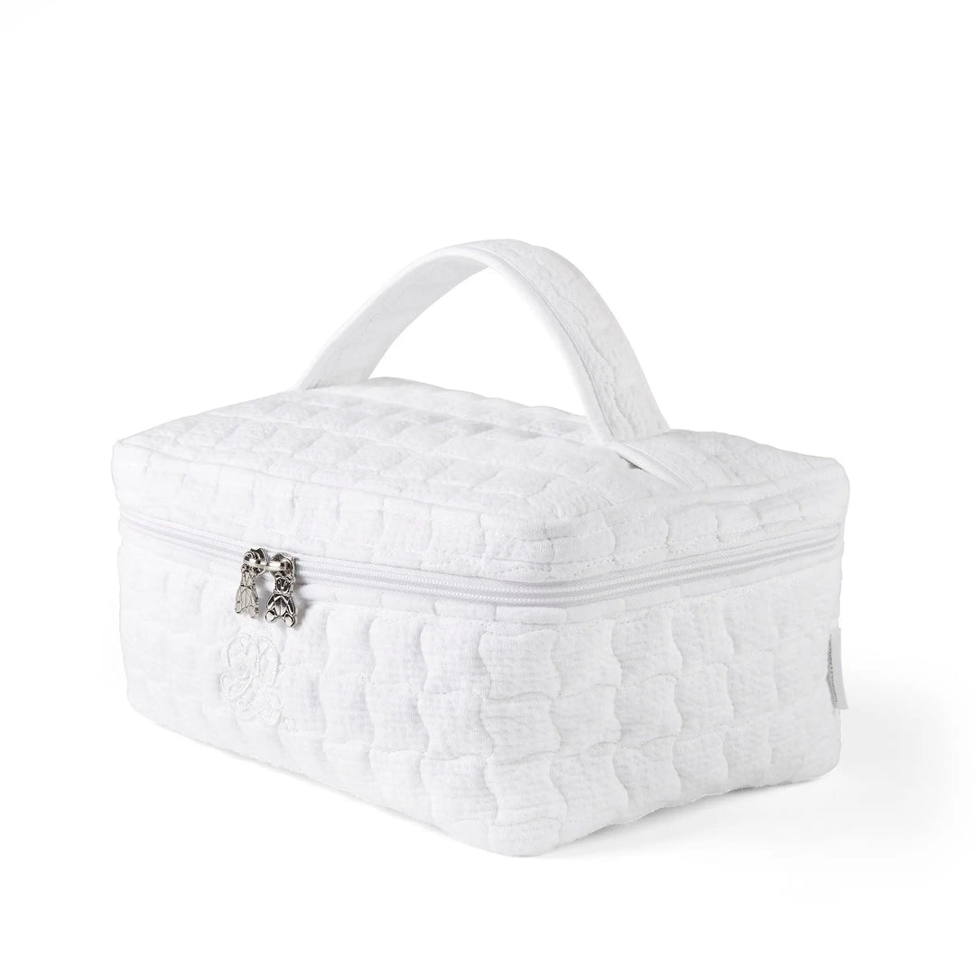 Blue Almonds Ltd Toilet bag with 1 handle - Quilted - Cotton White Theophile & Patachou