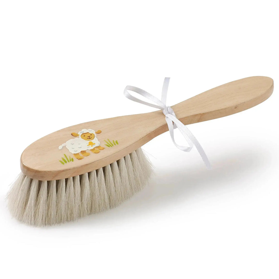 Blue Almonds Ltd Hairbrush hand-painted sheep neutral Blue Almonds