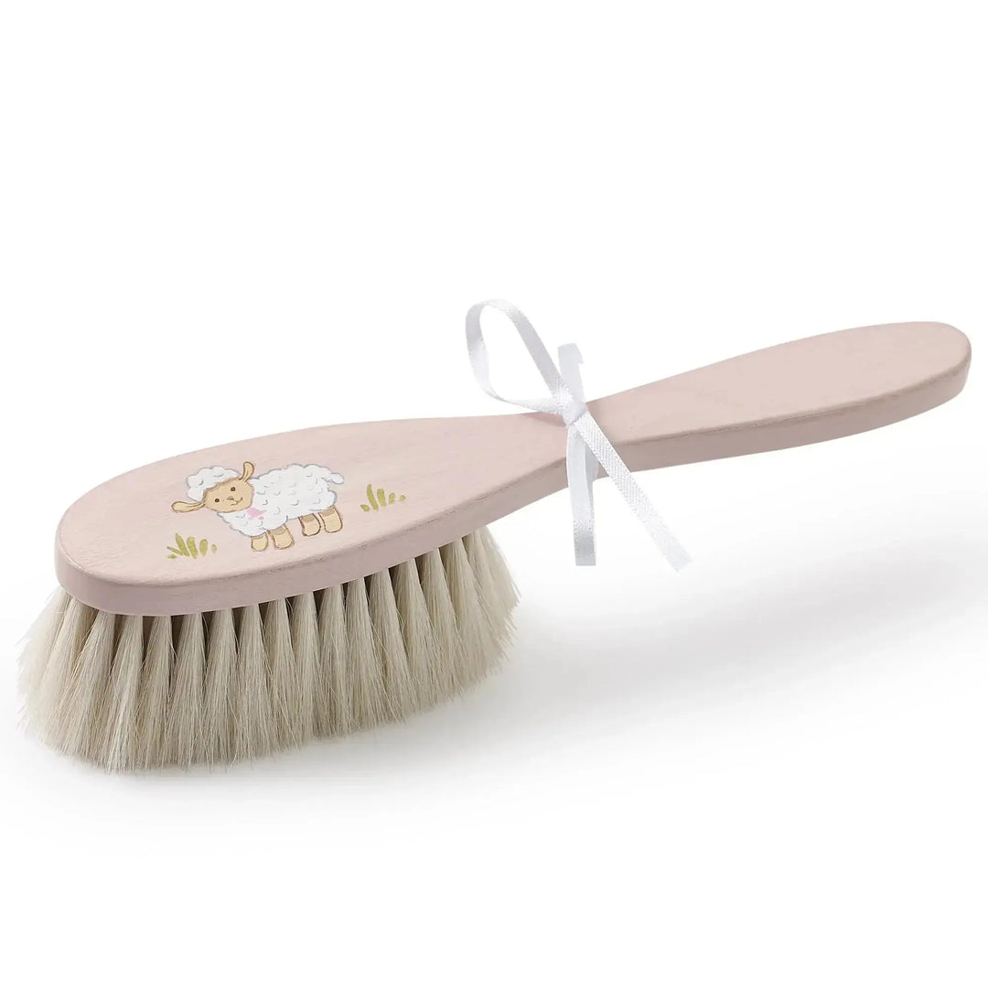 Blue Almonds Ltd Hairbrush hand-painted sheep pink Blue Almonds