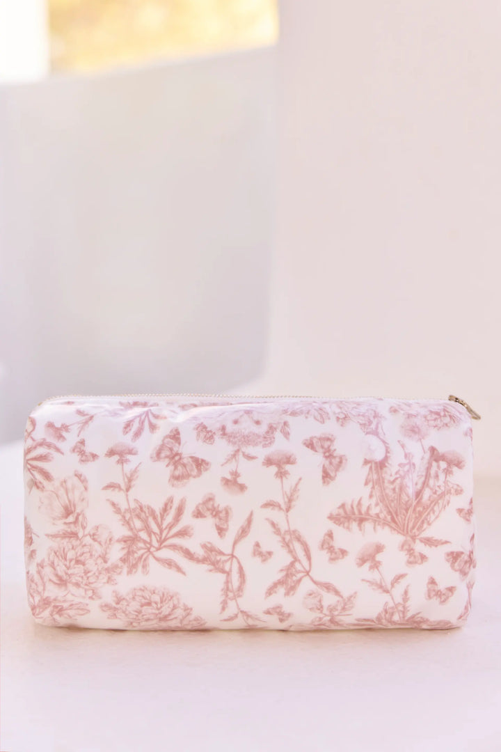 Blue Almonds Ltd Toiletry bag- Toile de Jouy Pink Tartine et Chocolat