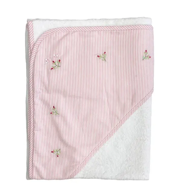 Blue Almonds Ltd Hooded towel & mitt "rosebuds" Gordonsbury