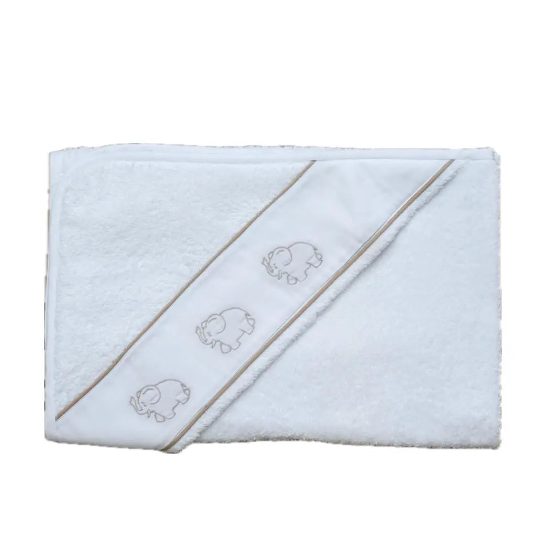 Blue Almonds Ltd Hooded towel elephants beige* Ferrari Mariella
