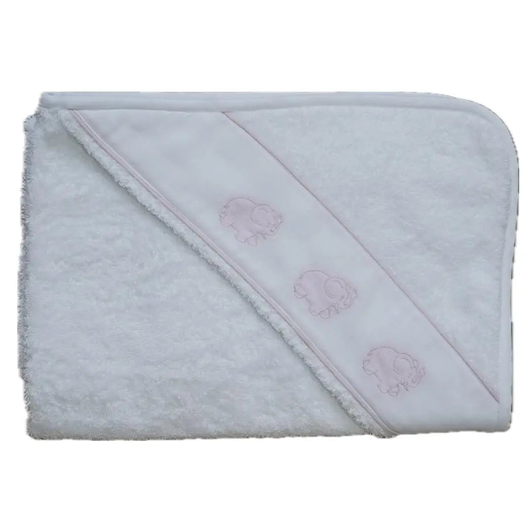 Blue Almonds Ltd Hooded towel elephants pink* Ferrari Mariella