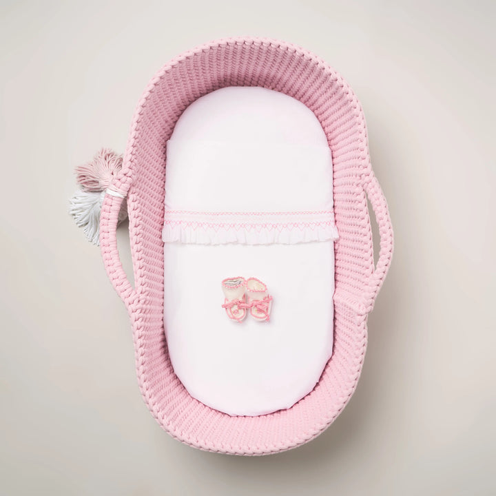 Blue Almonds Ltd Moses basket sheet set 'Amore' Piccola Giuggiola
