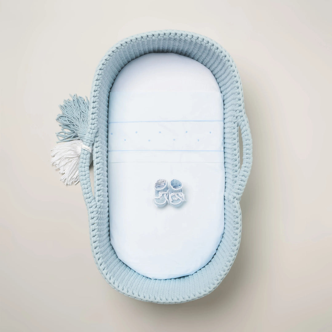 Blue Almonds Ltd Moses basket sheet set 'Angelo' Piccola Giuggiola