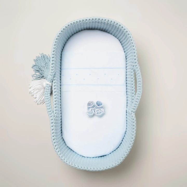 Blue Almonds Ltd Moses basket sheet set 'Angelo' Piccola Giuggiola