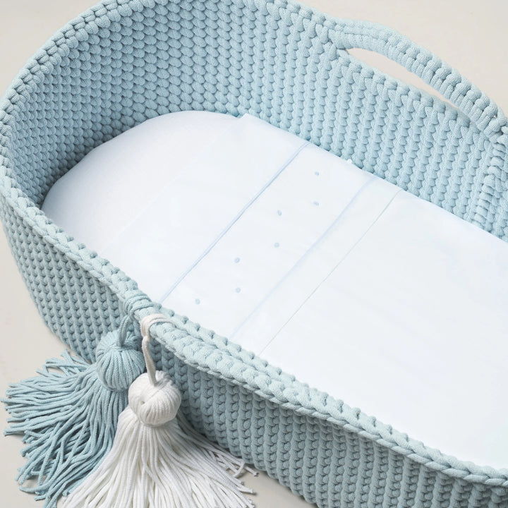 Blue Almonds Ltd Moses basket sheet set 'Angelo' Piccola Giuggiola