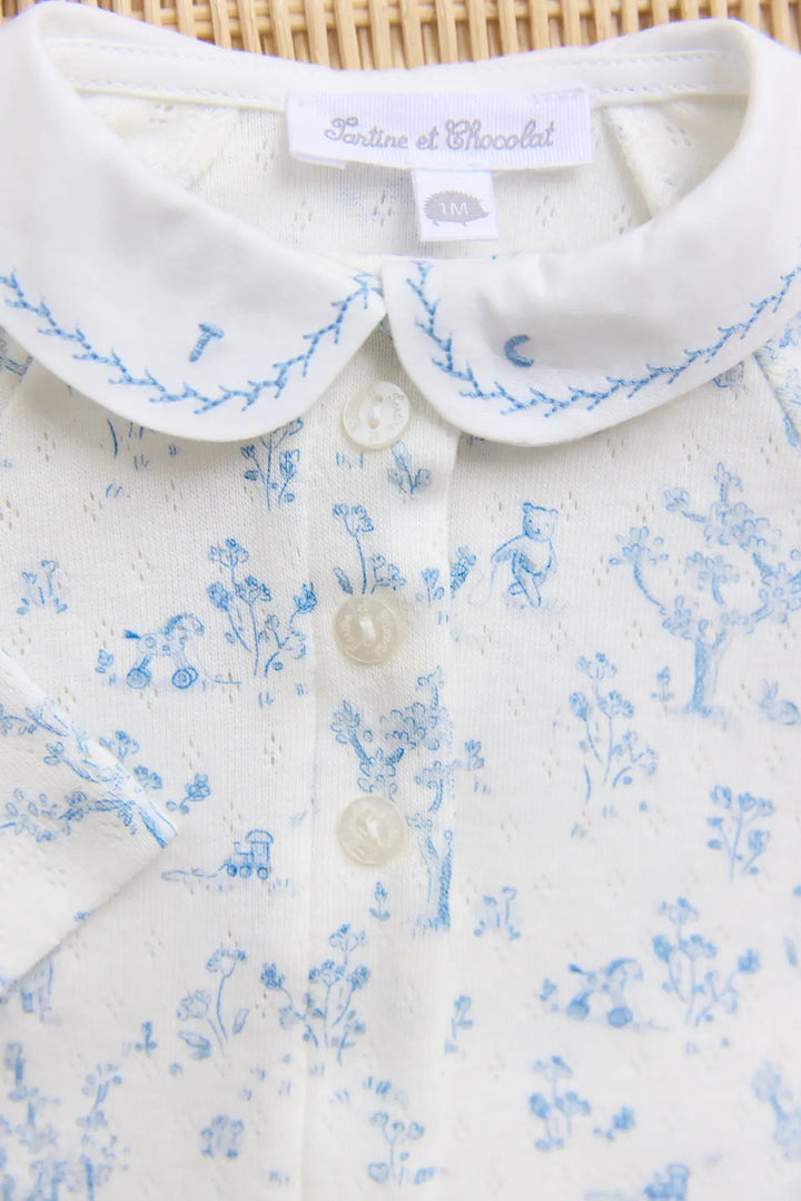 Blue Almonds Ltd Unisex Pyjamas - Sky Blue Tartine et Chocolat