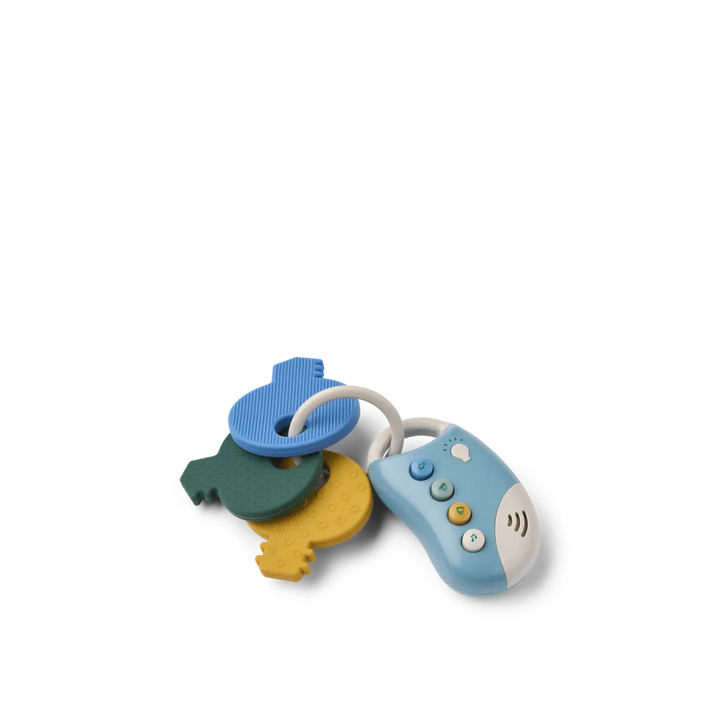 Blue Almonds Ltd Vroom Baby Toy Car Keys - Beach Blue Multi Mix Liewood