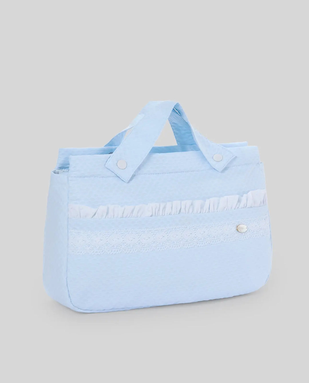 Blue Almonds Ltd WOVEN BAG SALINA - Chalk BlueWhite Paz Rodriguez